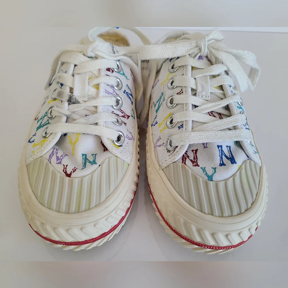 MLB‎ Play Ball Shoes Woman’s Size 6.5 US, Mule Monogram NY Yankees White - Picture 4 of 9